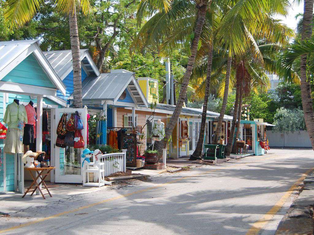 Old town Key West has many shops this is Bahama Village near the harbor