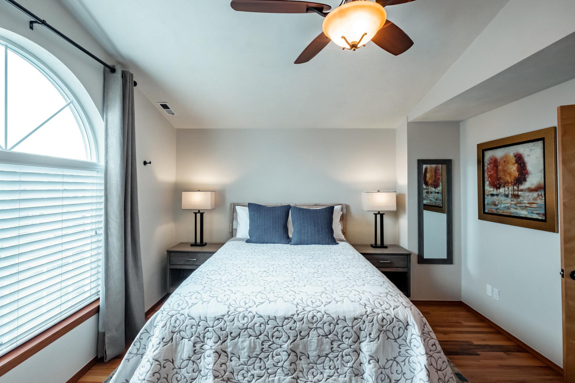 Spacious master bathroom with step-in shower in the in-suite bathroom