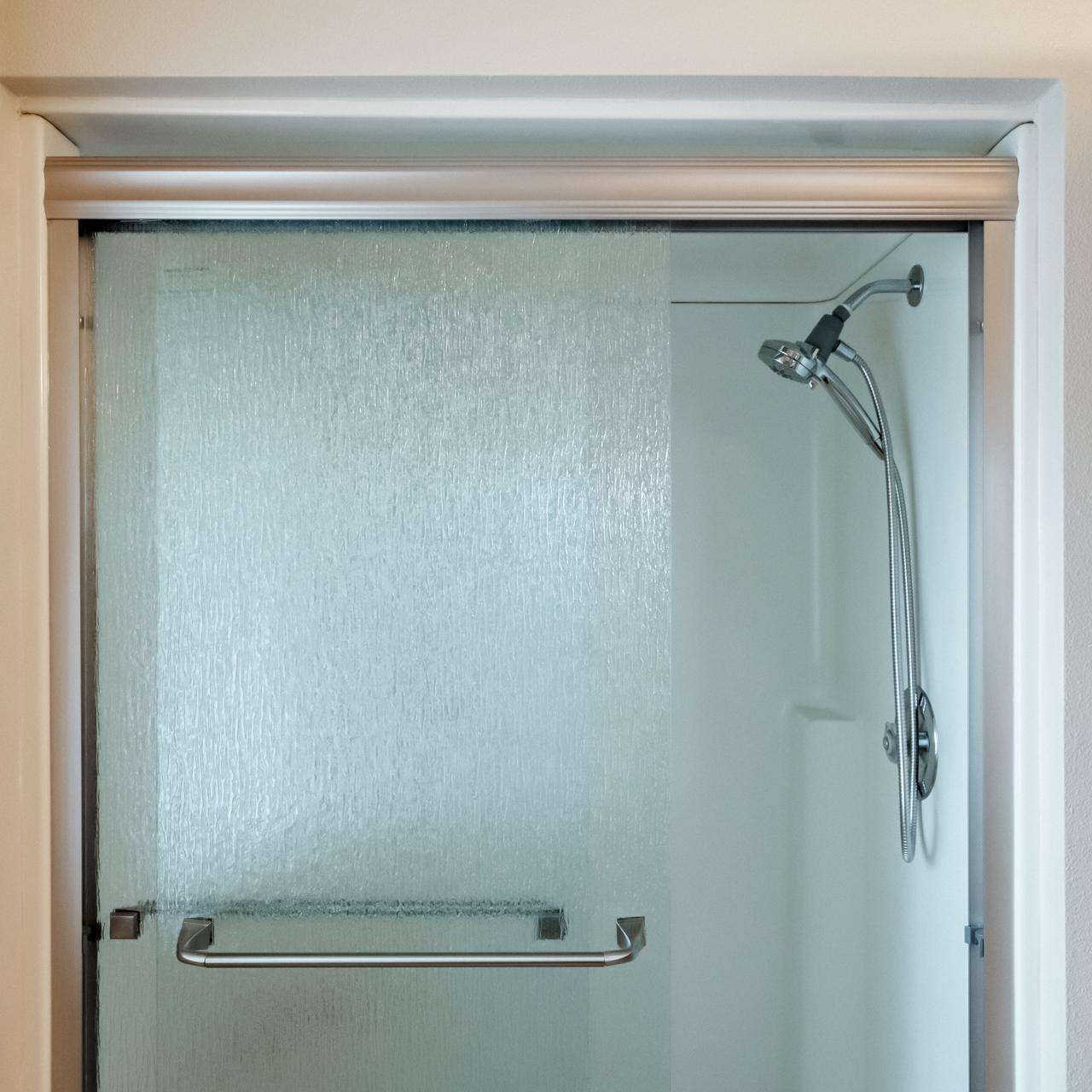 Master bedroom step in shower