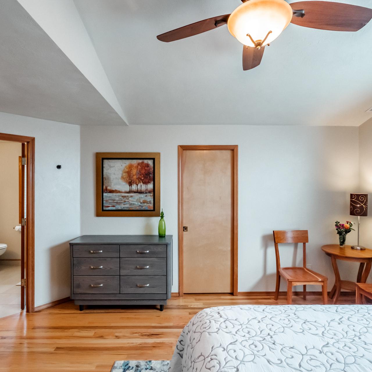 Wood floors throughout the home