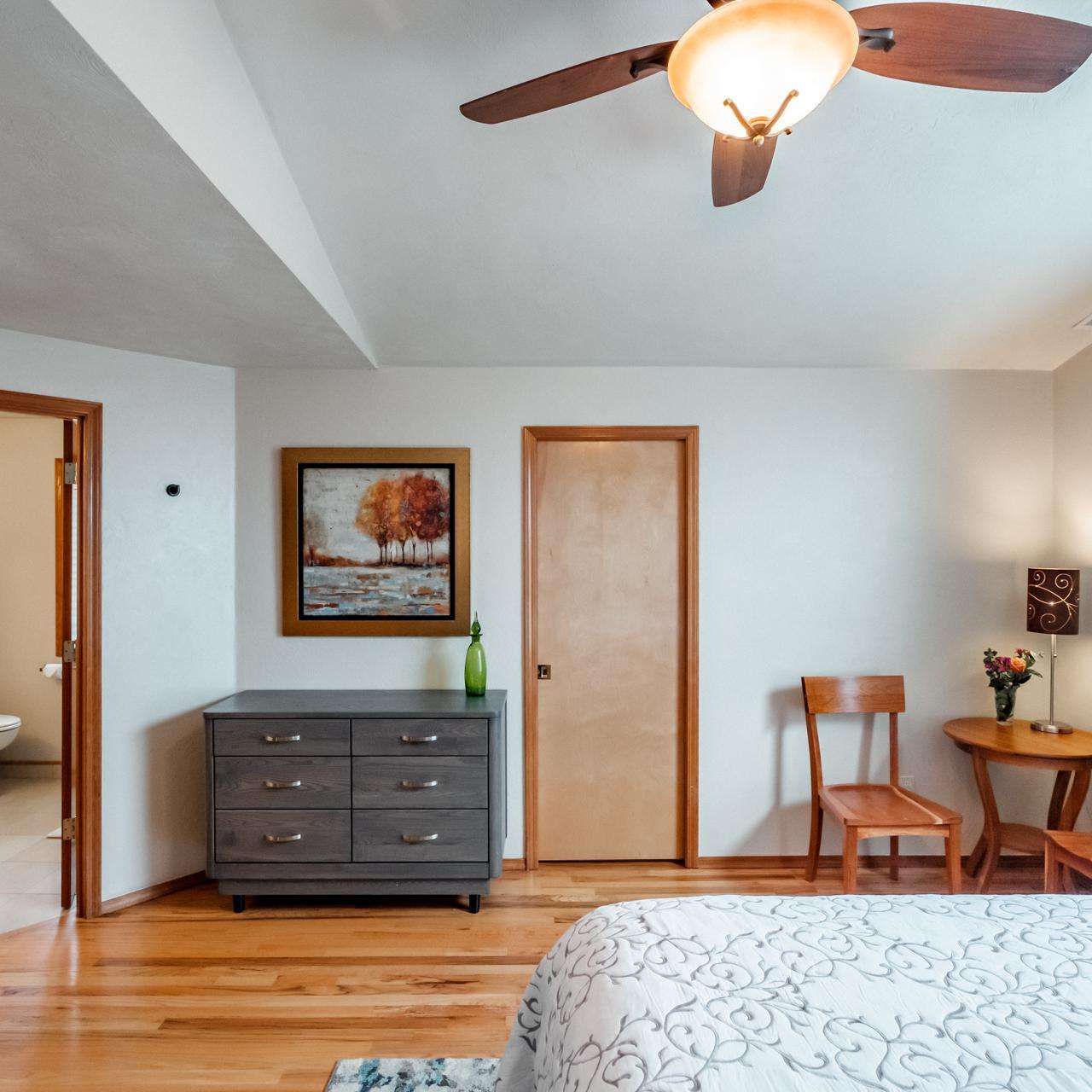 Wood floors throughout the home