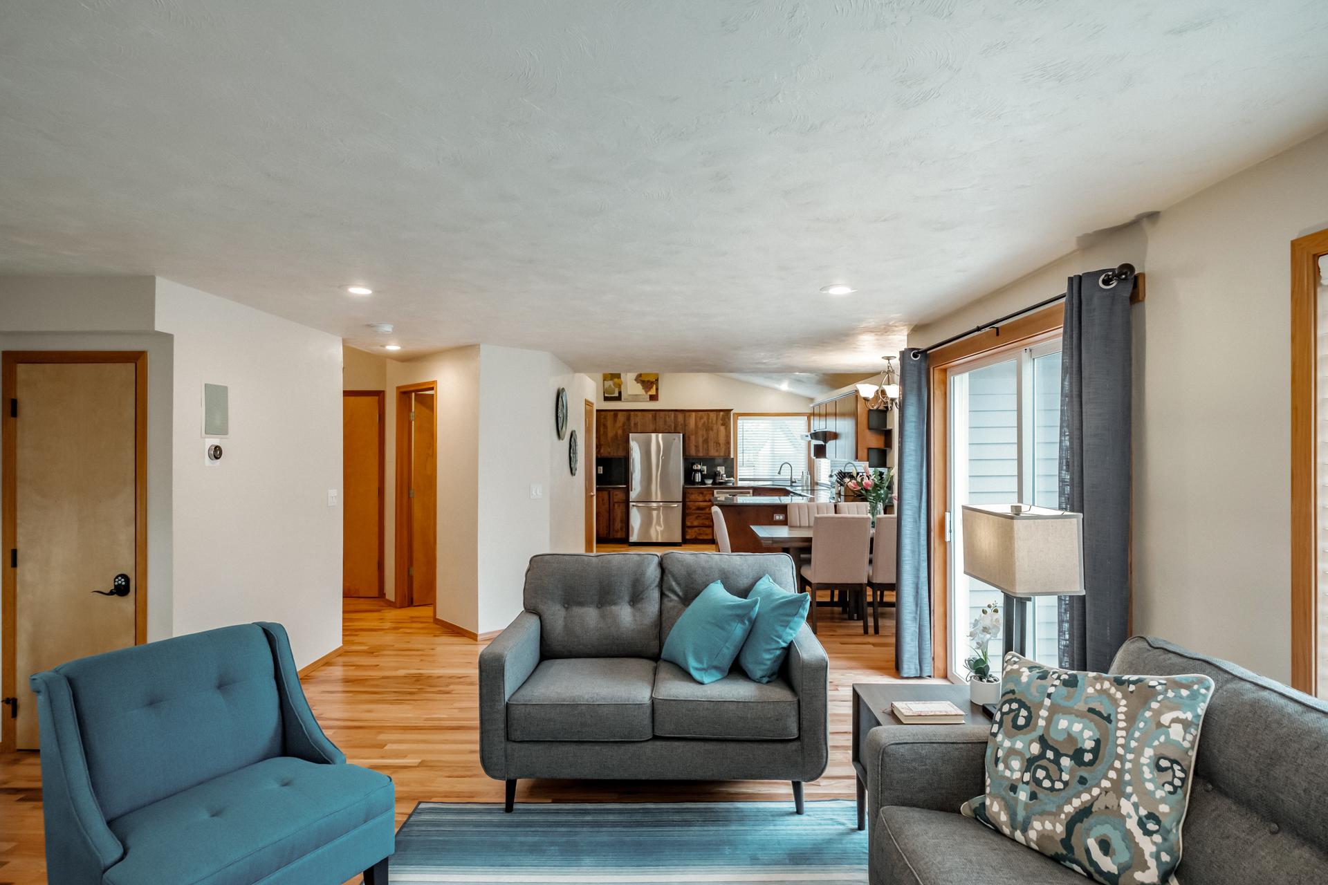 Comfortable seating in a great-room setting