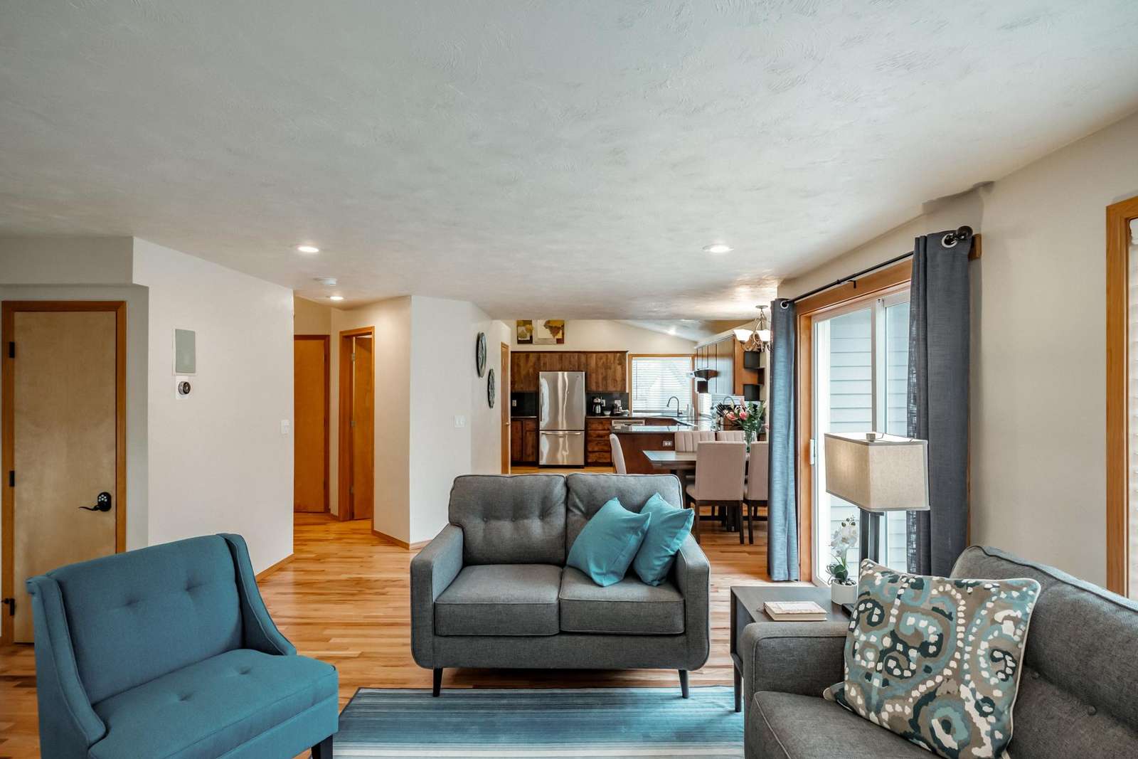 Comfortable seating in a great-room setting