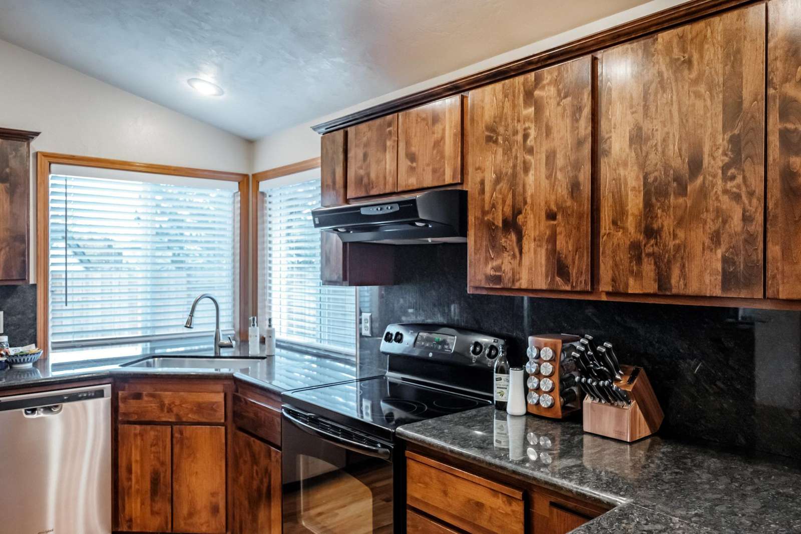 Glass-top stove with new cookware