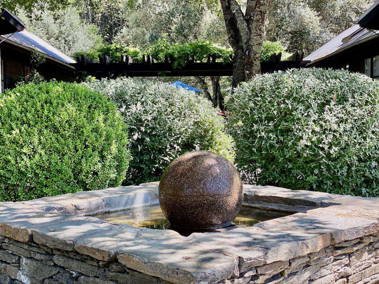 Fountain between Villa buildings