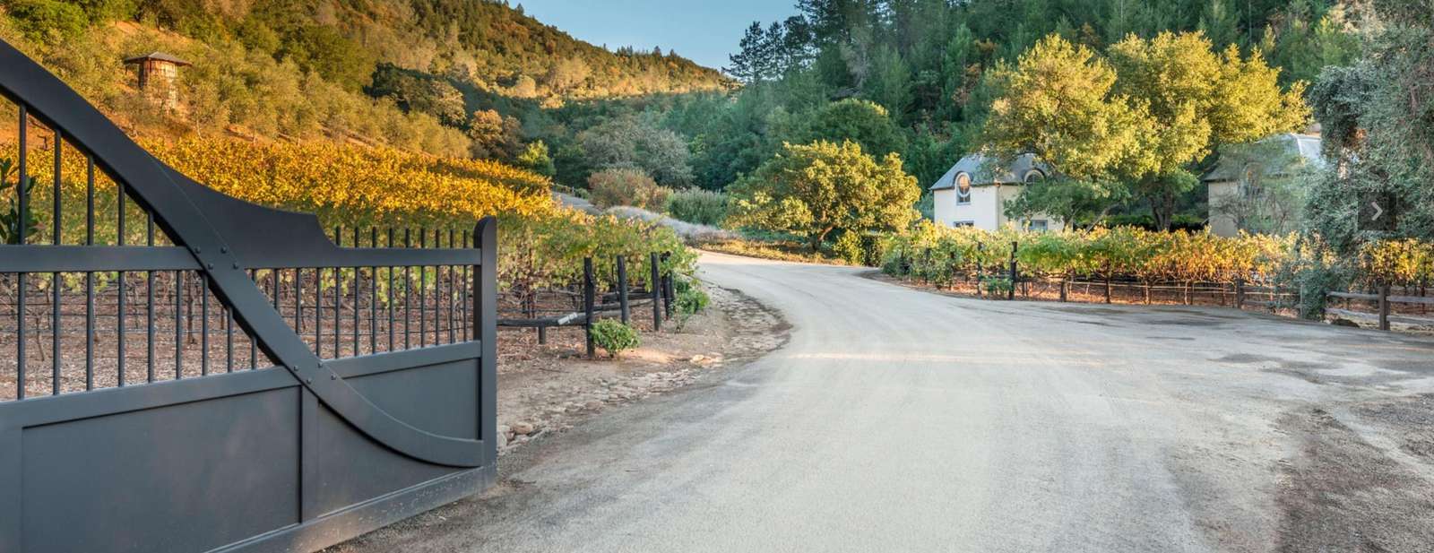 Gated entrance to estate