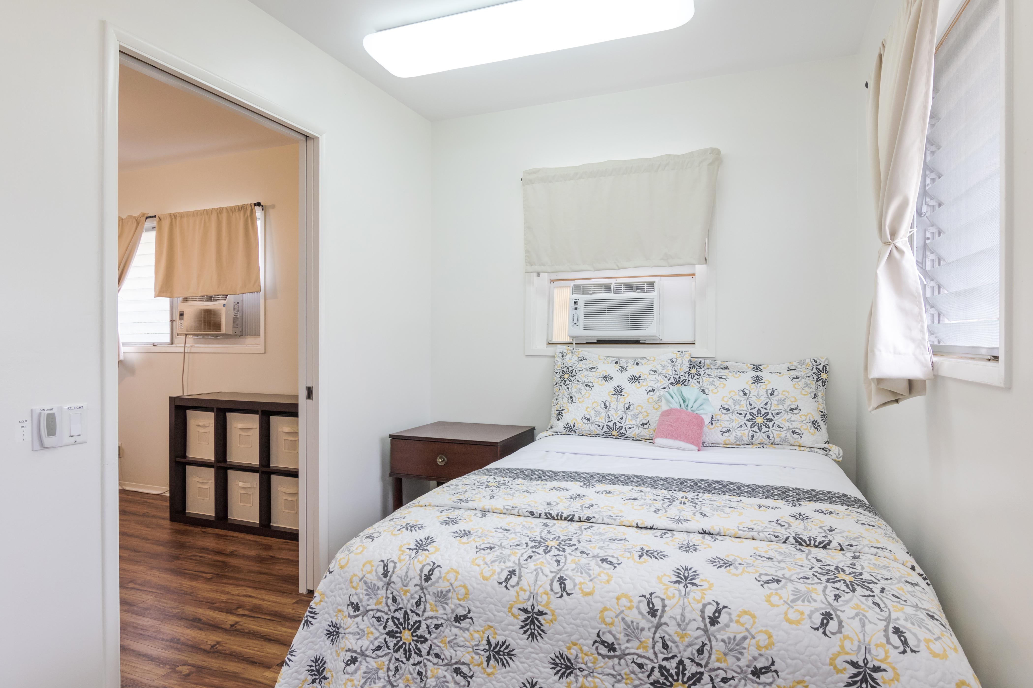 Bedroom B with lockable pocket door connecting to Master bedroom