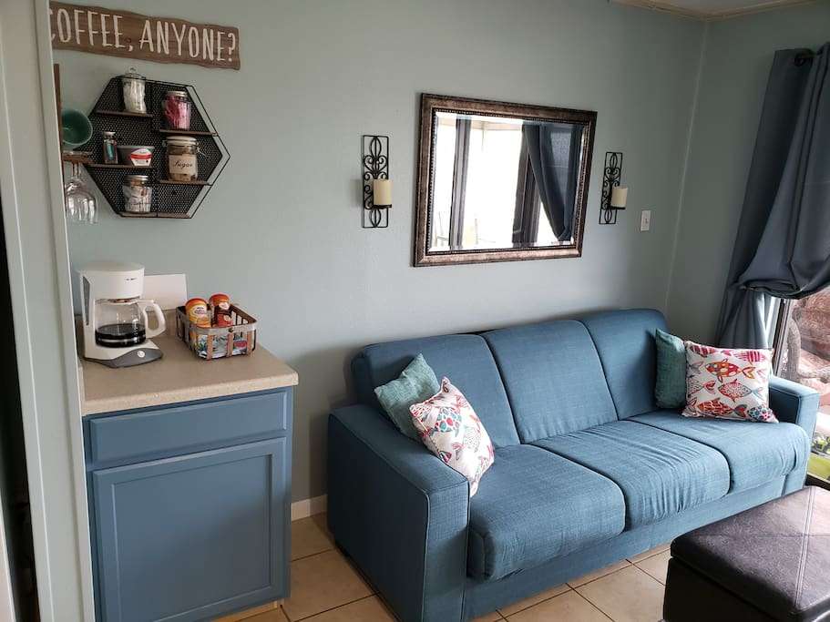 Just updated and now even more comfortable!! This Condo has everything you need inside, 2 pools outside, the best views on North Beach (not only from our large balcony, but even the living room), and of course we are BEACH FRONT!!