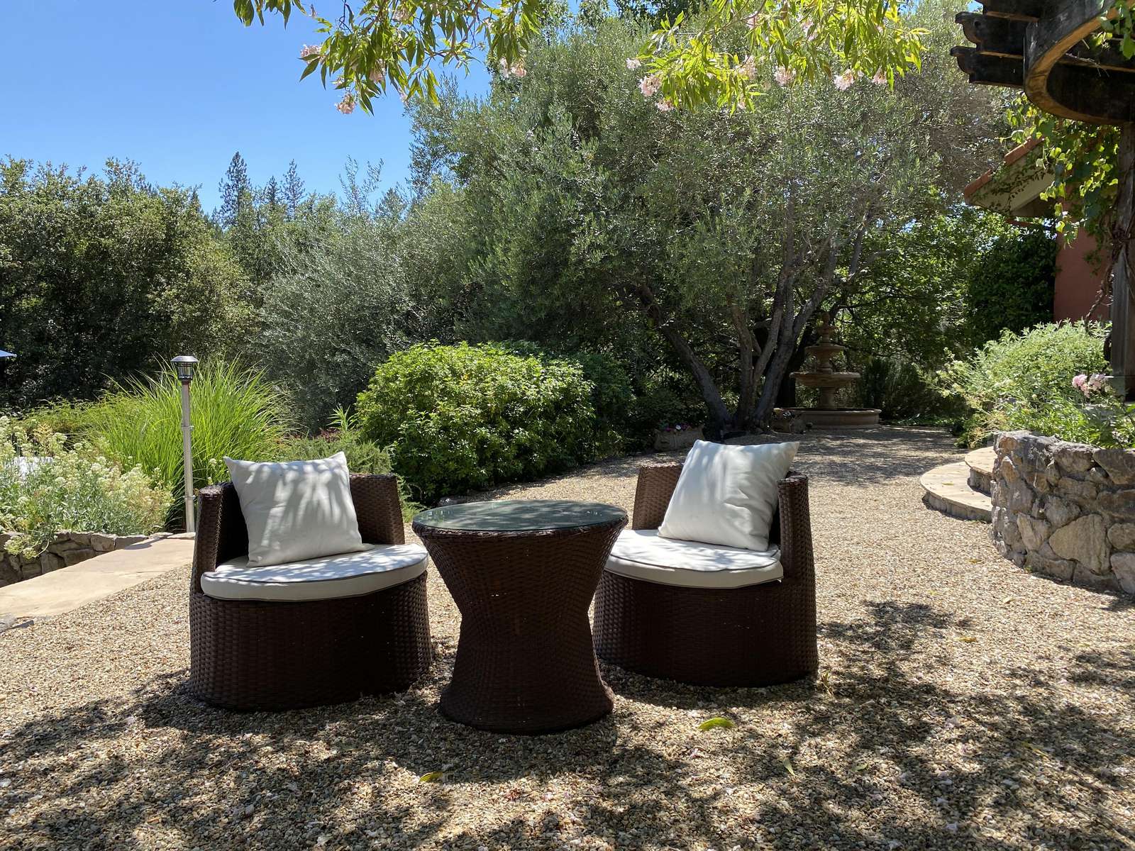 Outdoor conversation area