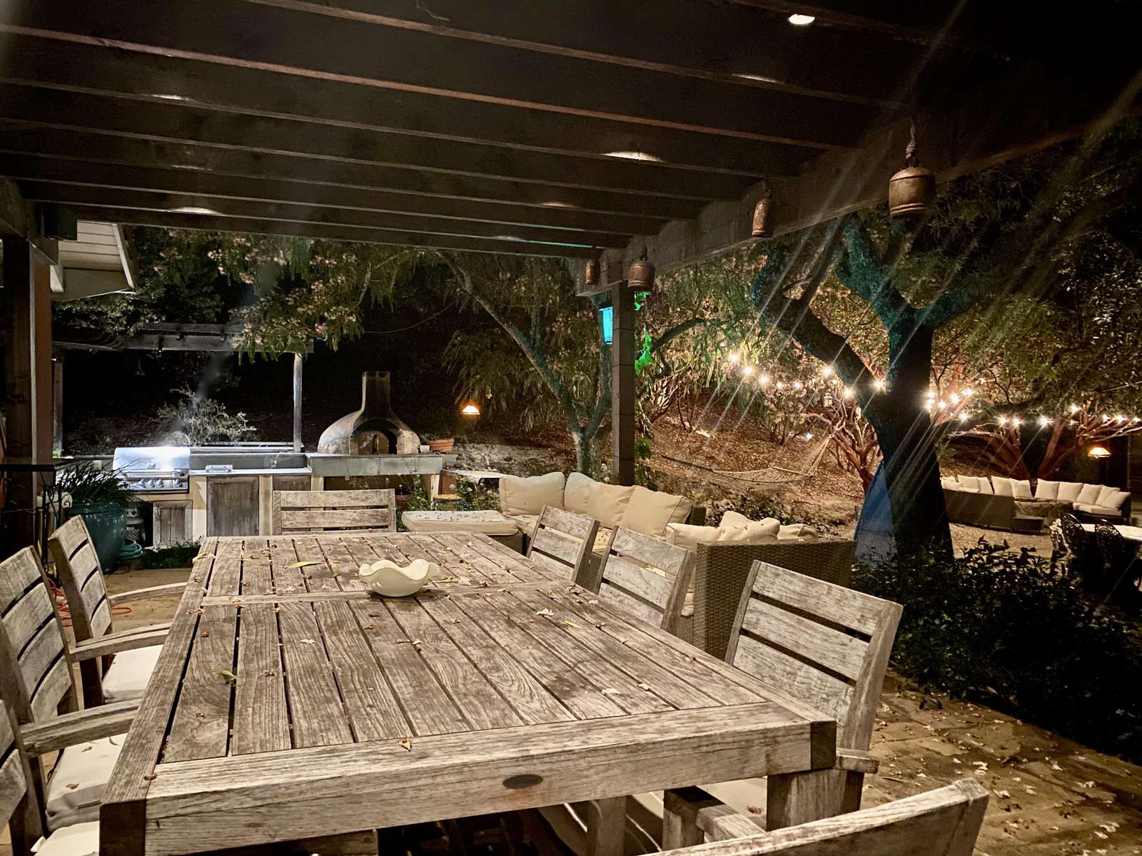 Enjoy dining under the stars in the loggia