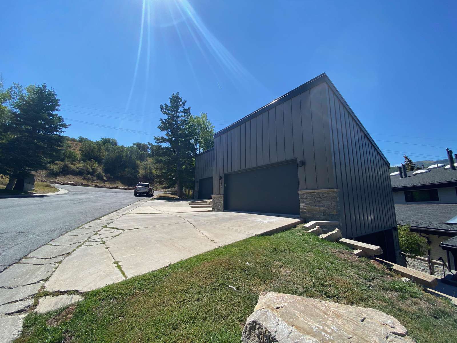 Townhome is at the end of the street