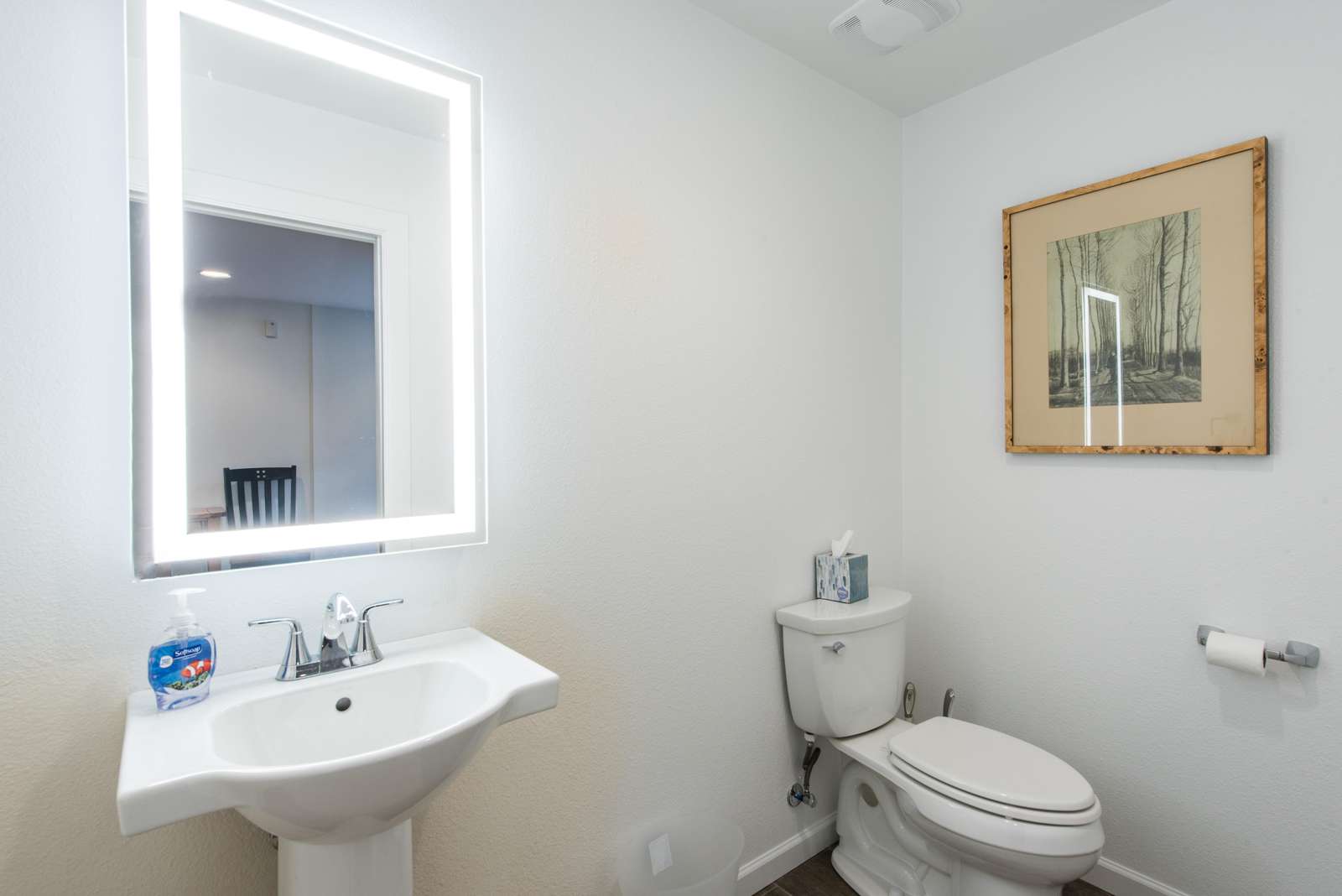 Powder room off kitchen