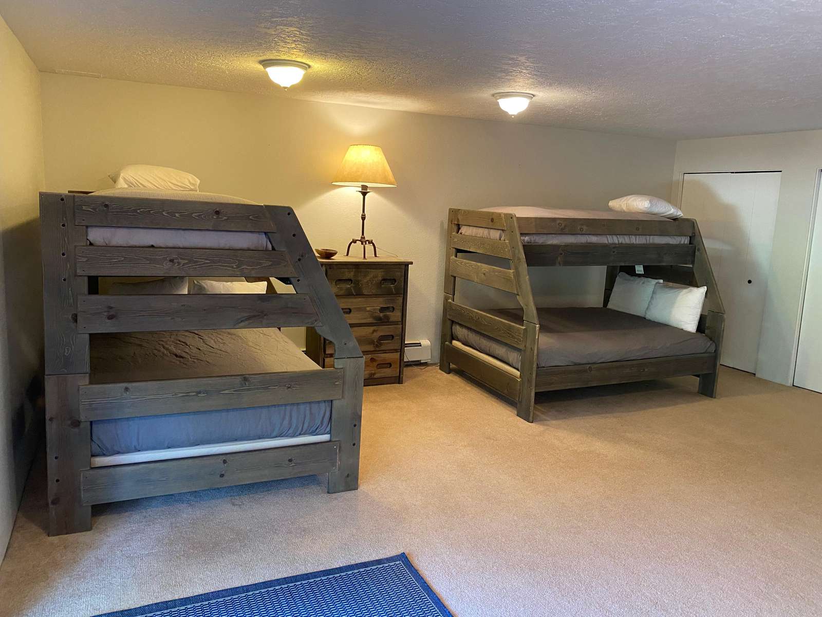 Lower beds are full size mattress