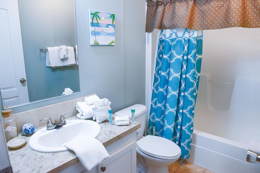#2 Full Bathroom Shower/Tub comb with Bathroom Amenities