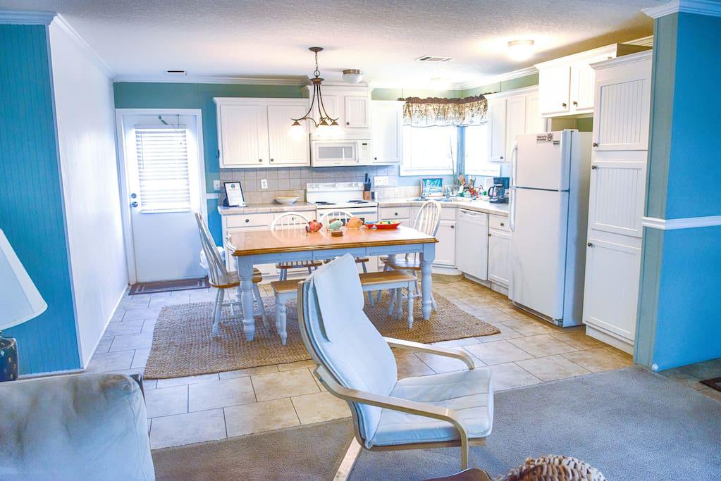 Kitchen with Range/Stove, Microwave and Dishwasher