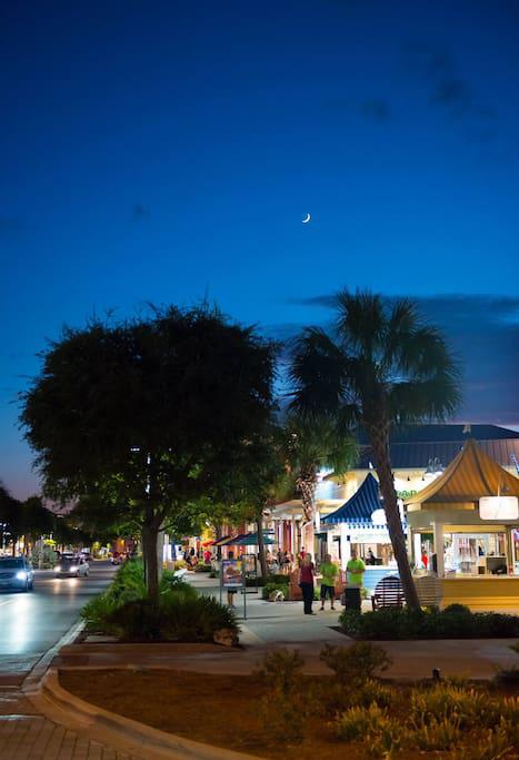 Pier Park is a great place to shop and play 2 miles away