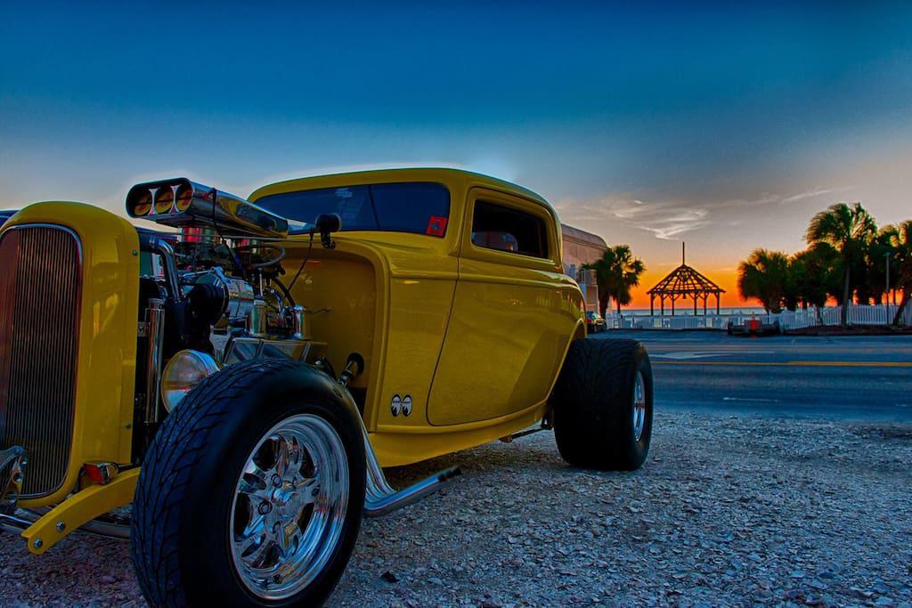 Every year we have a old car show! Draws Beautiful vehicles!