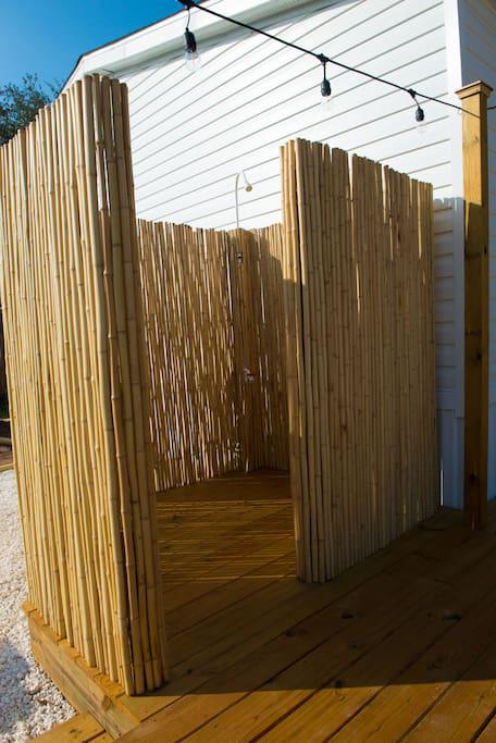 Outdoor Bamboo Shower