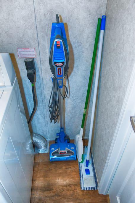 Vacuum, Mop & Broom for unit use only.