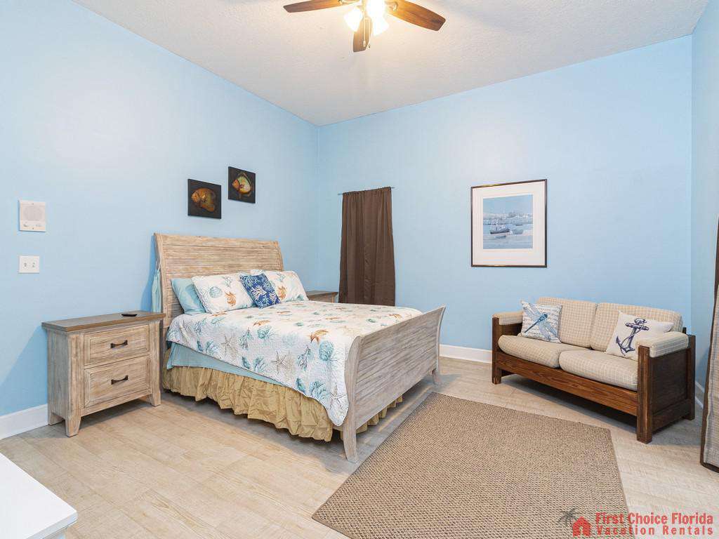 Coastal Hideaway Bedroom with Couch