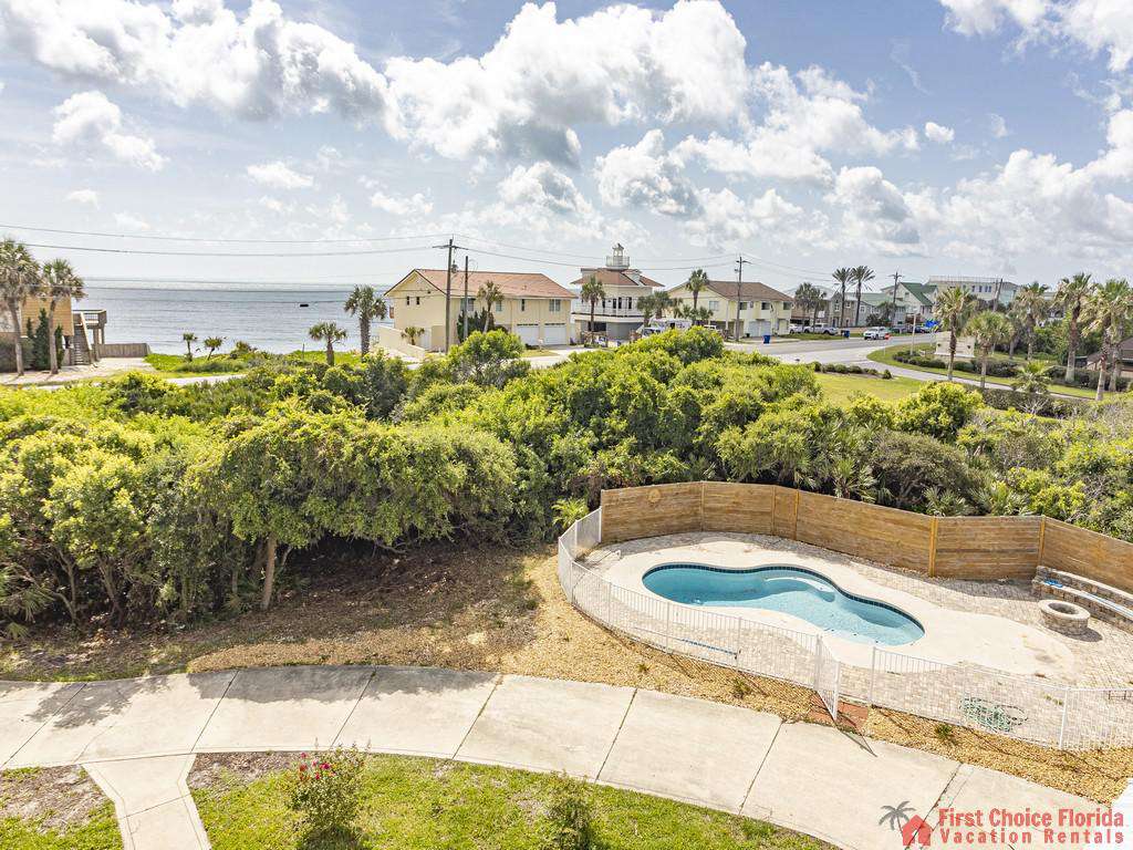 Coastal Hideaway Swimming Pool from Patio