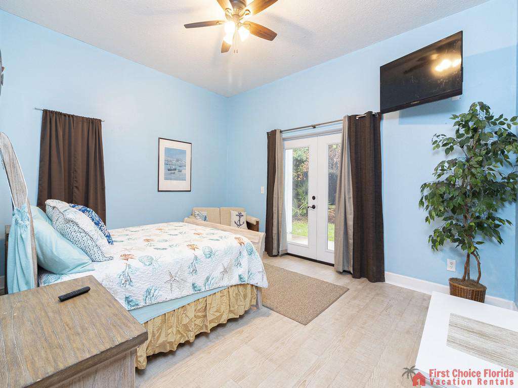 Coastal Hideaway Bedroom with TV