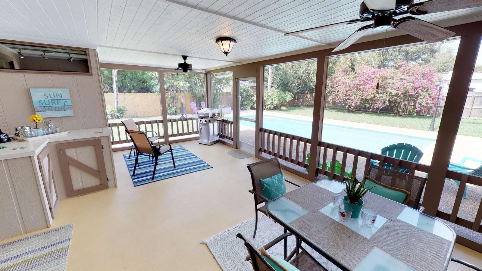 Screened Lanai with access to private pool