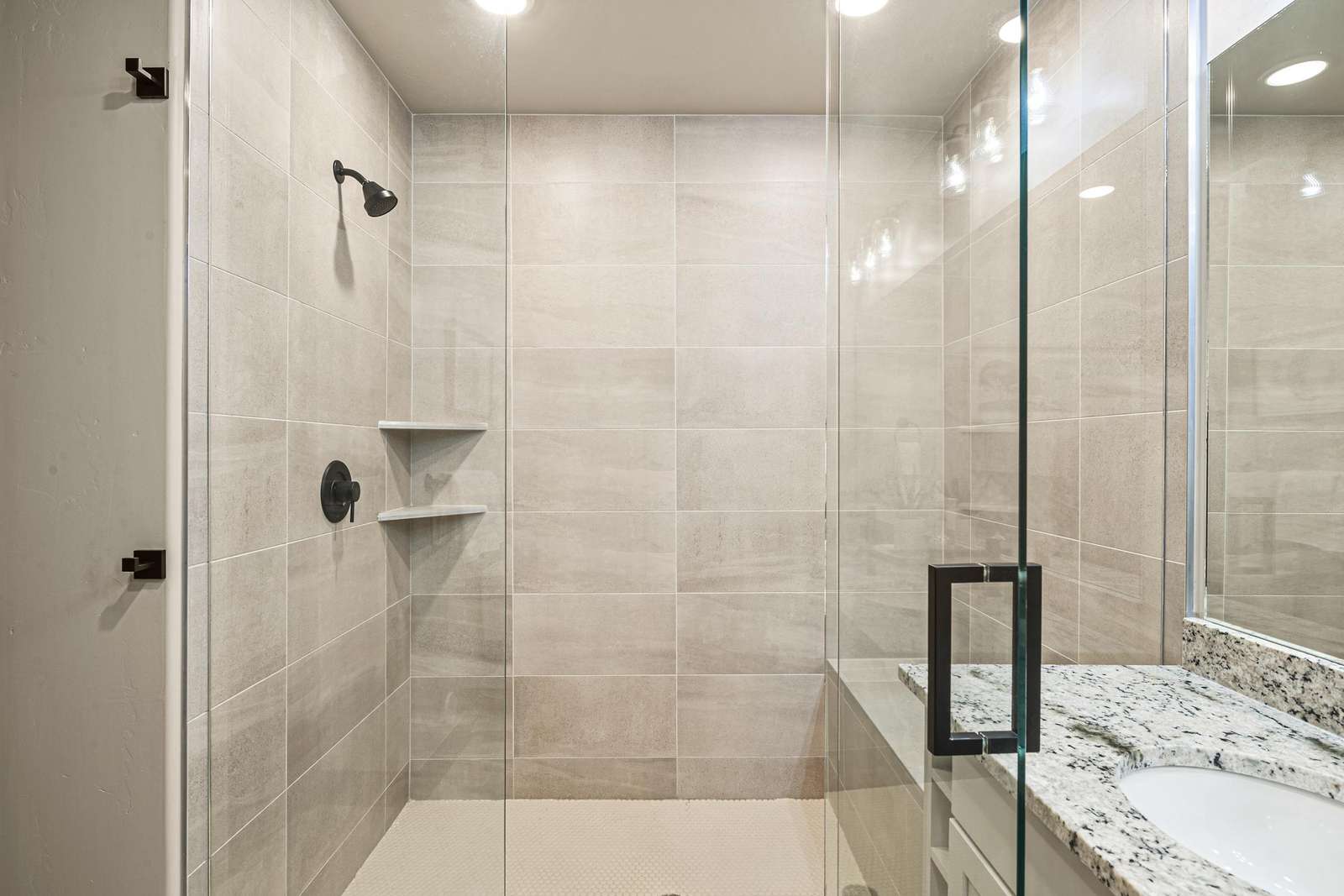 Master bathroom with a beautiful walk-in shower