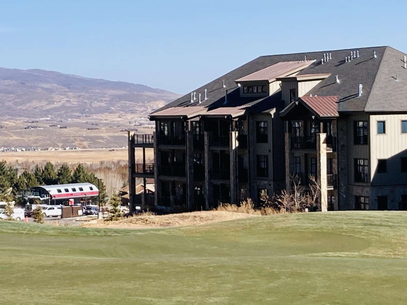 The Cabriolet Gondola is across the street from the condo buildings