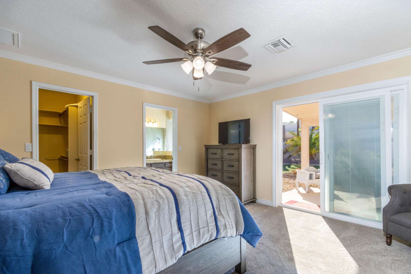 Master Bedroom doorway, private covered patio area too!