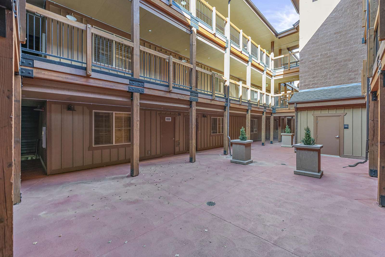 Public area with stairwell and elevator
