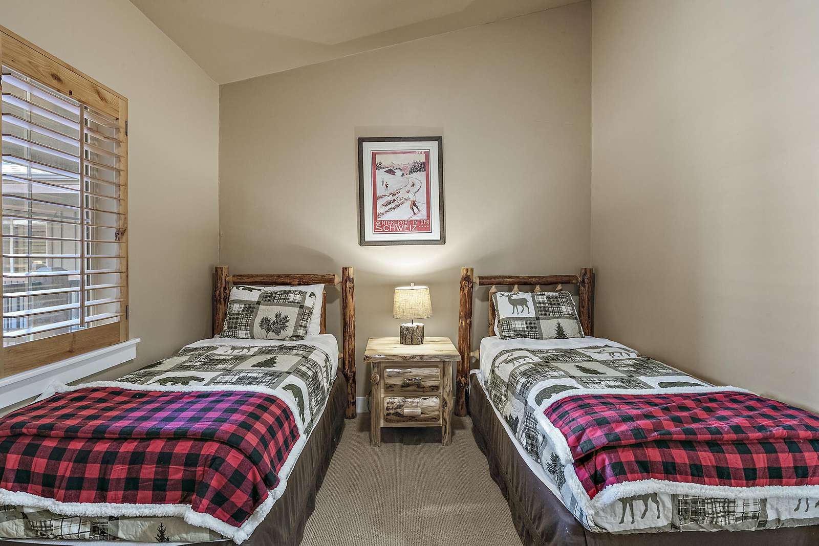 Cozy twin beds