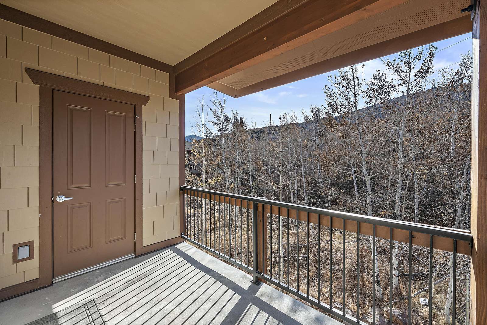 Private deck with views
