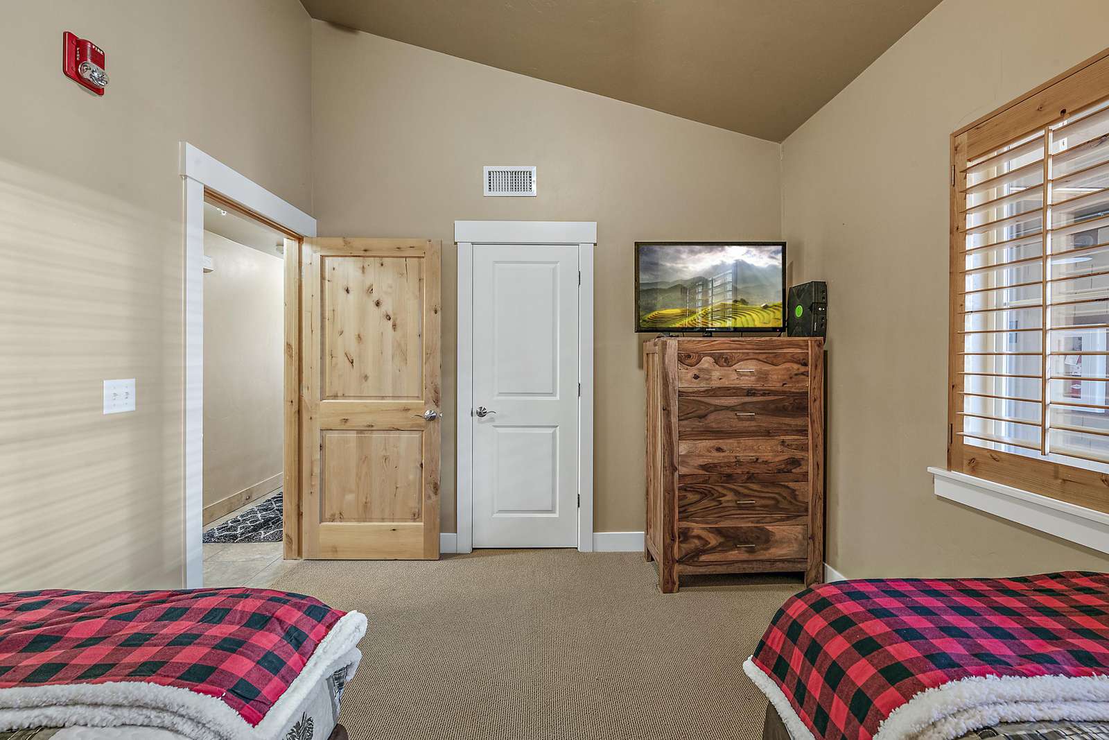 Closet space with dresser