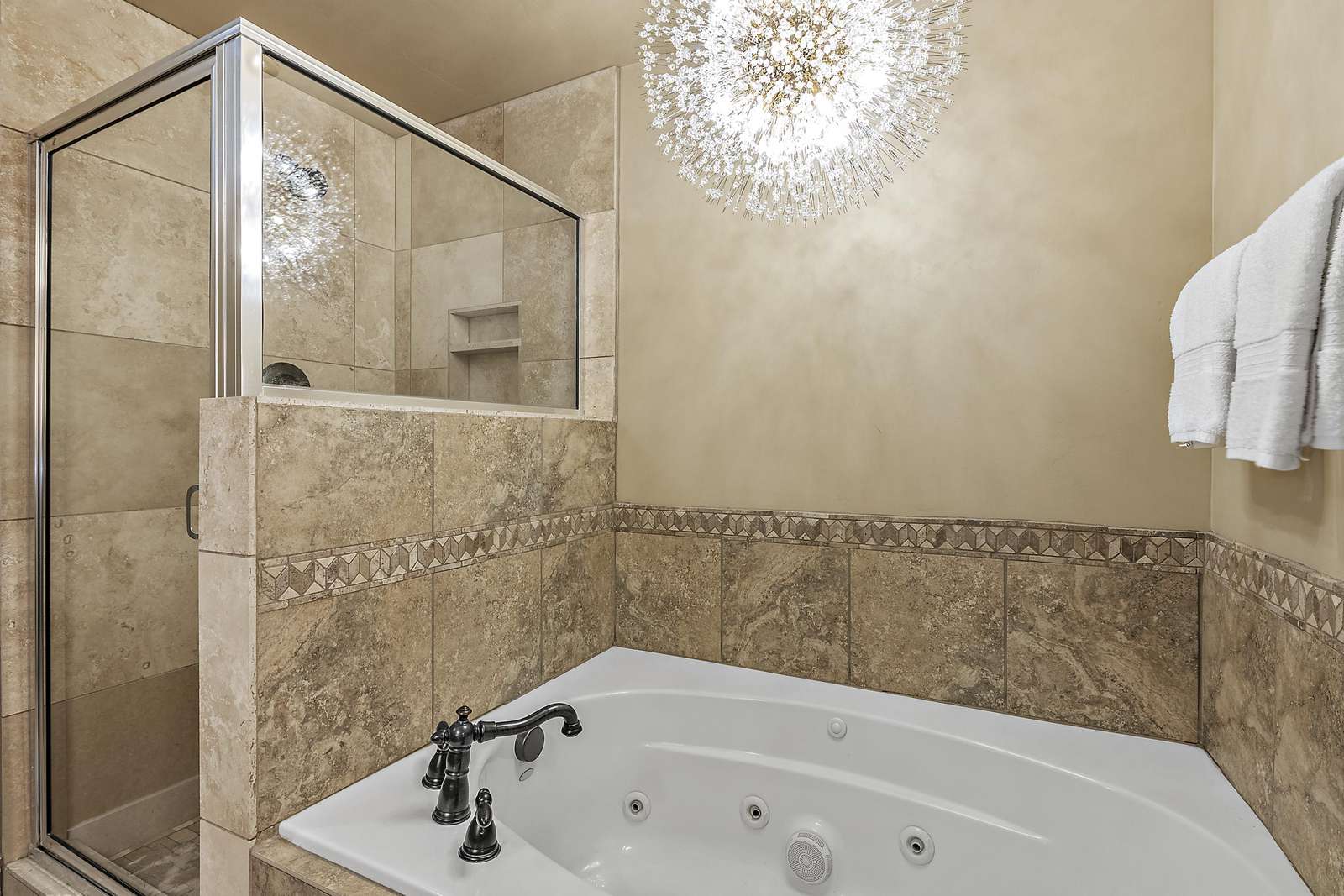 Spacious master bathroom