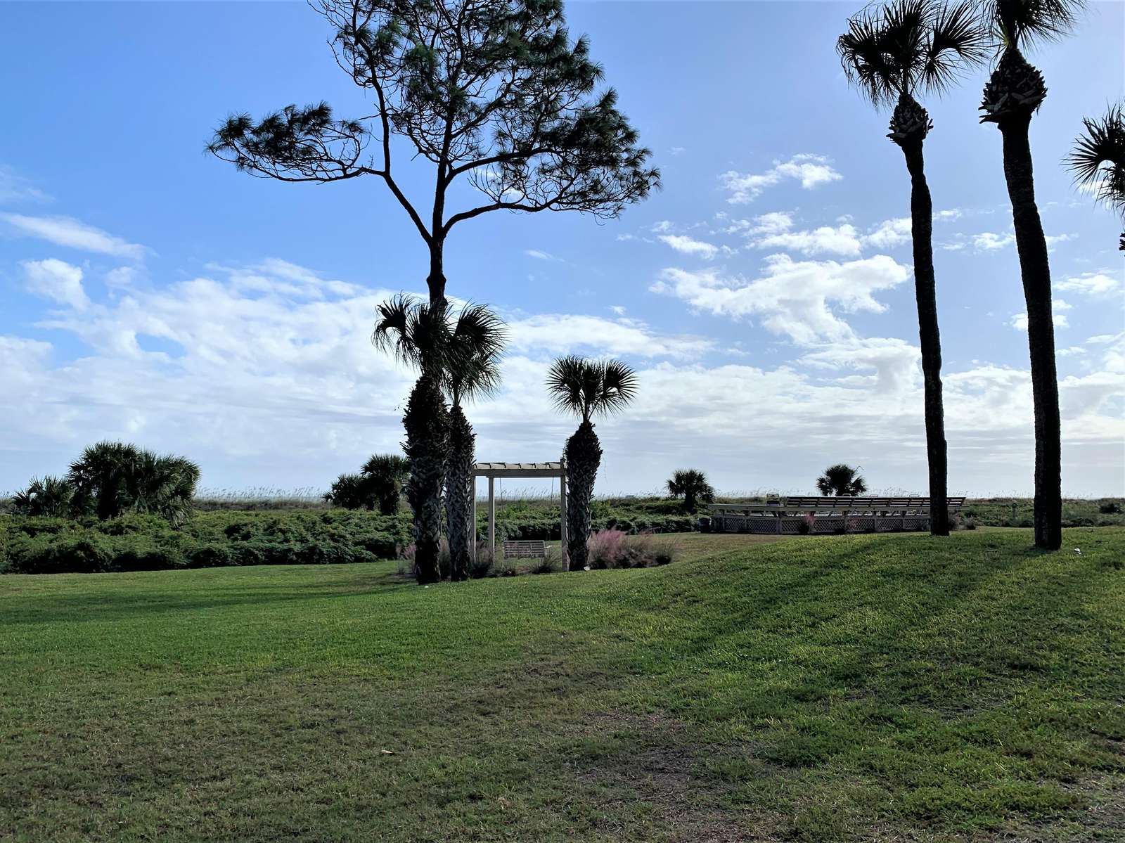 Park like setting beach front