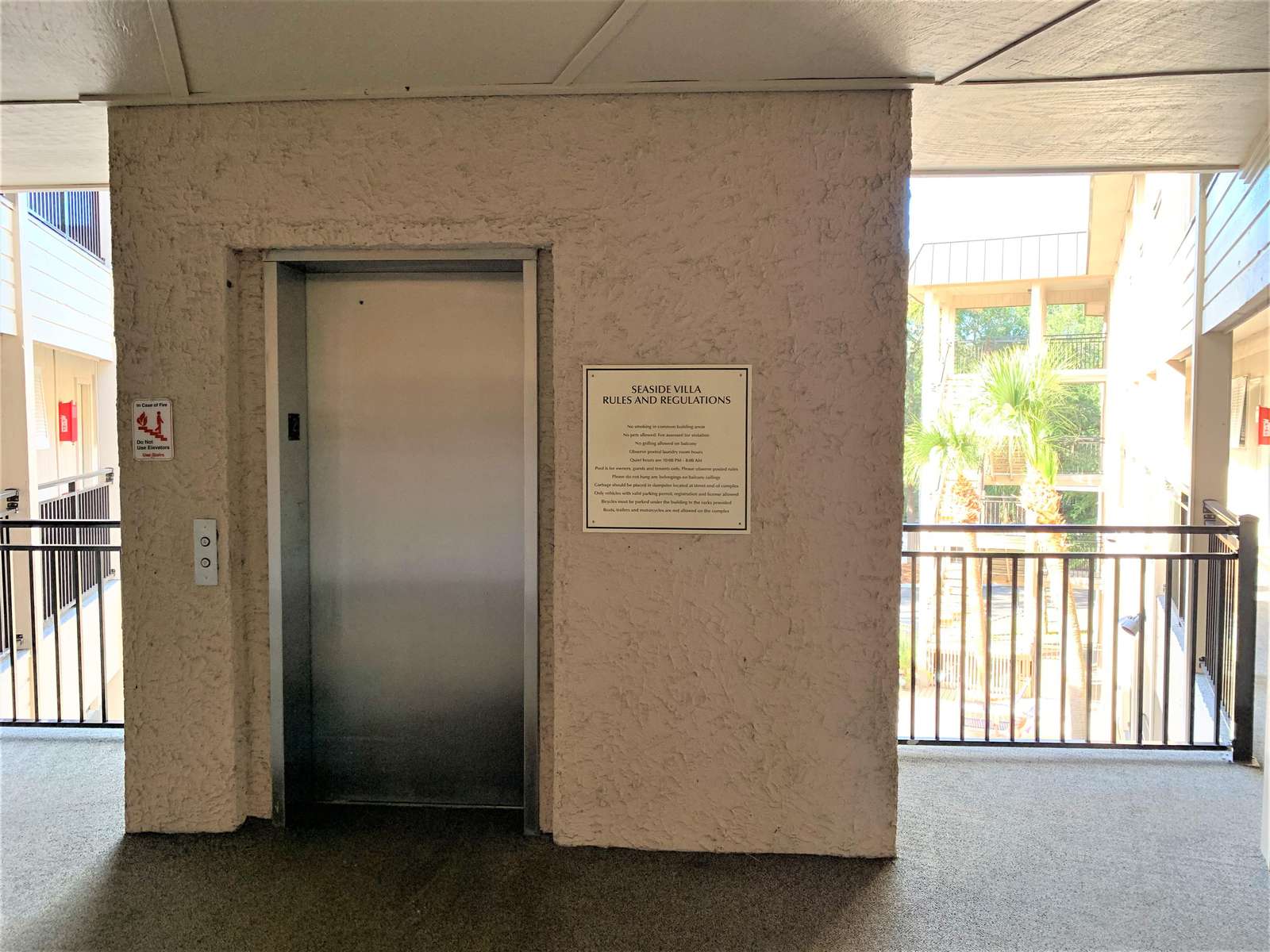 Elevator close to condo