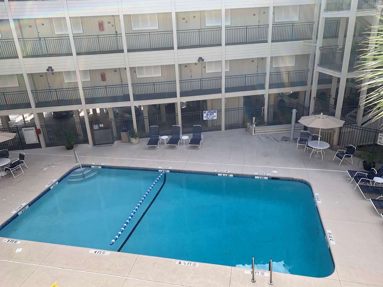 Pool just steps outside your front door