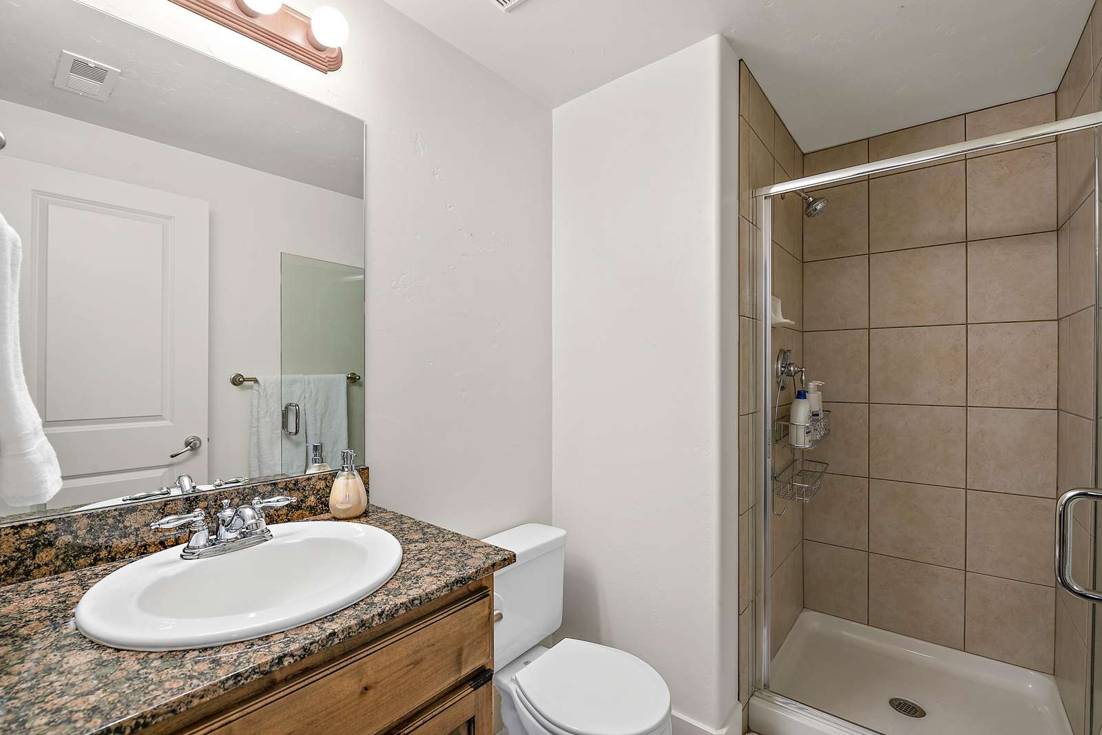 Guest bathroom with standing shower
