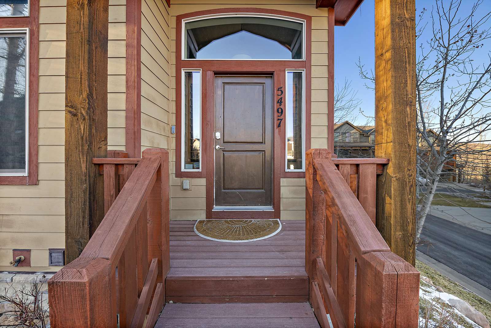 Private entrance to the property