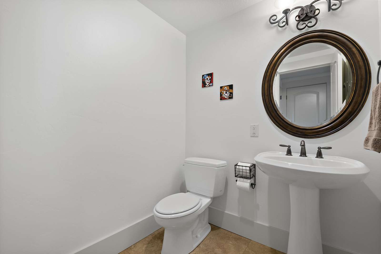 Half bathroom available near living room