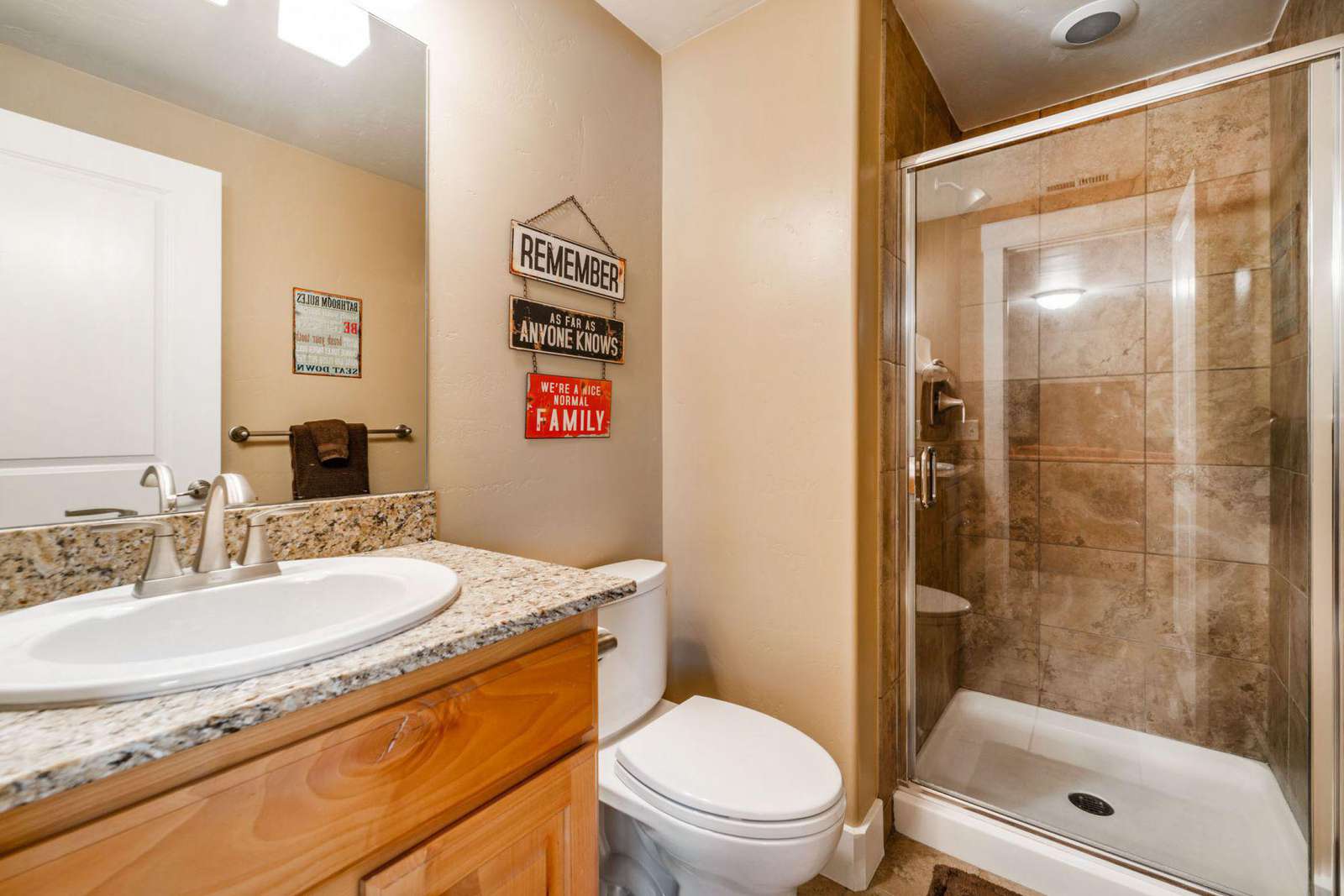 Guest bathroom with standing shower