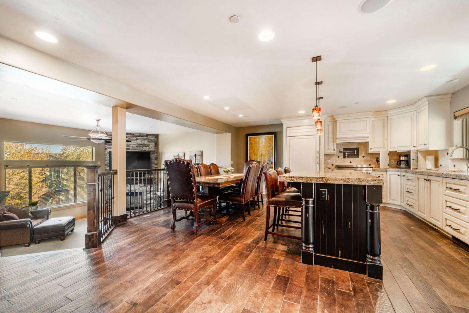 Open living and kitchen