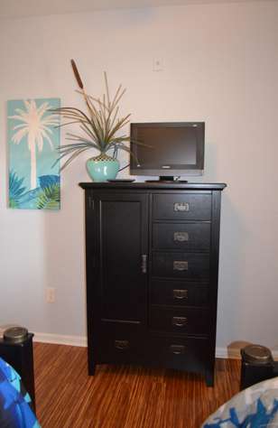 Flatscreen TV and DVD player